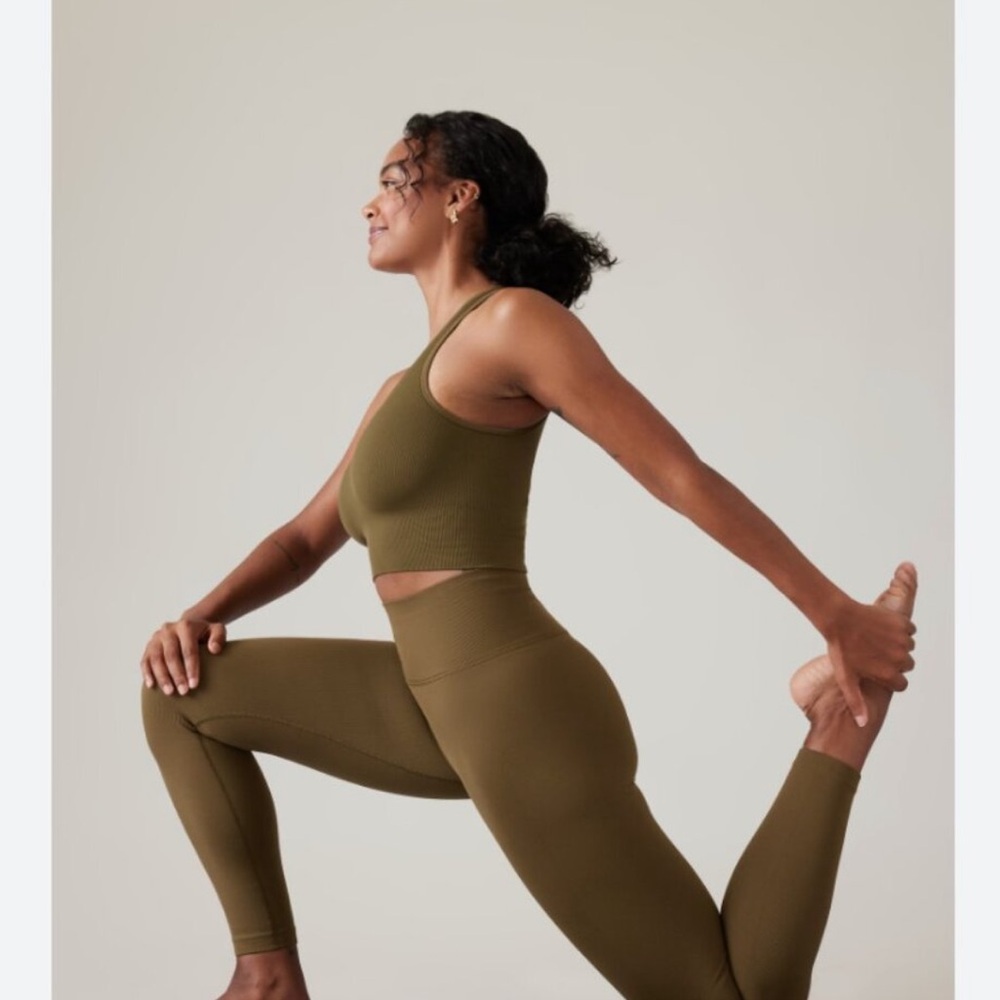 Athleta Aurora Seamless Tight in Acacia Olive Size Small - Picture 6 of 12